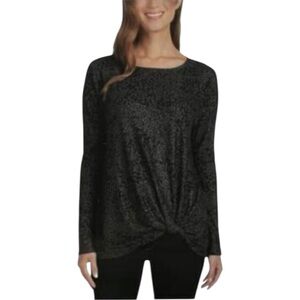 Max & Mia Long Sleeve Side Twist Top